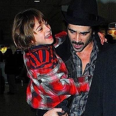 James Padraig Farrell with his father Colin Farrell
